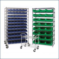 Steel shelving systems