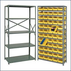 Steel shelving systems