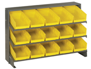 Sloped Shelving Systems with Bins