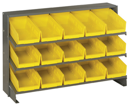 Sloped Shelving Systems with Bins