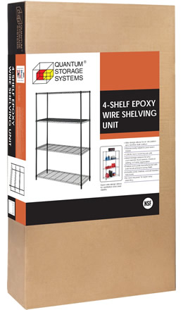 Black Epoxy - 1 Box Wire Shelving