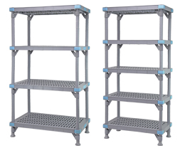 Millenia Polymer Shelving System Vented 4 or 5 Tier Units