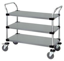 Solid Shelf Utility Carts