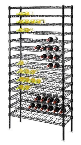 Black Epoxy Wine Shelving