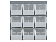 Louvered Panels with Clear Bins