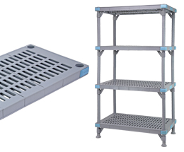Millenia Polymer Shelving System Vented 4 or 5 Tier Units