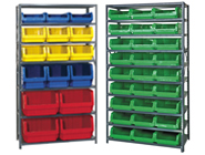 Steel Shelving Systems with Bins