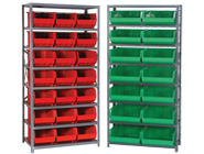 Steel Shelving with Bins