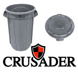 CRUSADER Round Trash Cans