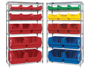 Wire Shelving Systems with Bins