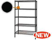 Black Epoxy Wire Shelving