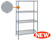 Gray Epoxy Wire Shelving