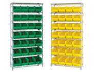 Wire Shelving with Bins