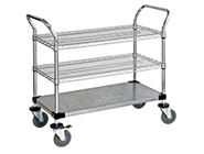 Wire and Solid Combination Utility Carts