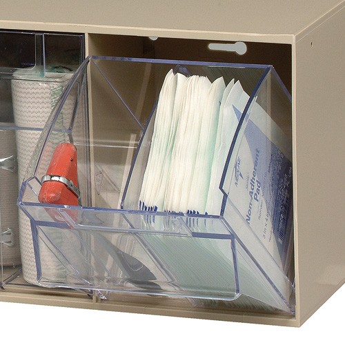 Clear Bin with Dividers