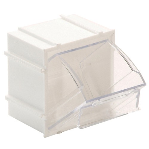 Quantum Storage Bin with Tip-Outs, Gray with 5 Clear Tip-Out Bins, 5  1/4in.L x 23 5/8in.W x 6in.D, Model# RQTB305GY