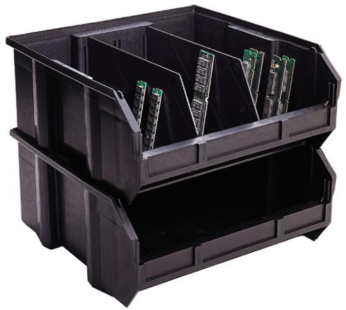 USED Plastic Bin with Dividers