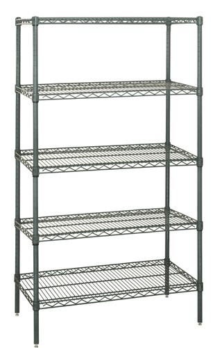 WR74-2460P-5 Proform Green Epoxy Wire Shelving Starter Kit - Quantum Storage