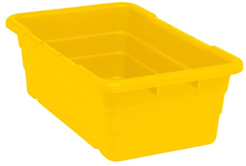 Polypropylene Yellow QUANTUM STORAGE SYSTEMS TUB2516-8YL Cross-Stacking Tote 