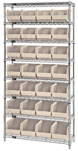 WR8-239 Giant Open Hopper Wire Shelving System - Quantum Storage