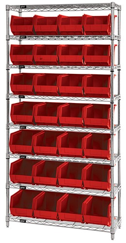 WR8-239 Giant Open Hopper Wire Shelving System - Quantum Storage