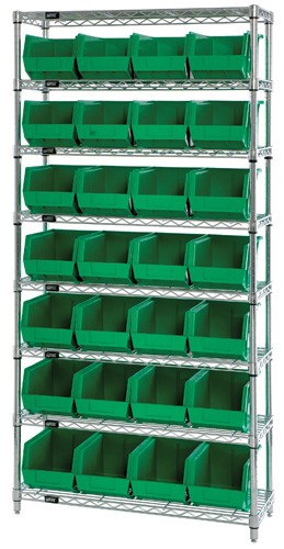 WR8-239 Giant Open Hopper Wire Shelving System - Quantum Storage