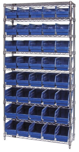 WR9-206 Wire Shelving Shelf Bin System - Complete Wire Package