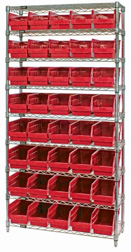 WR9-206 Wire Shelving Shelf Bin System - Complete Wire Package