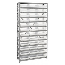 1275-109CL Wire Shelving with Clear-View Bins - Complete Package