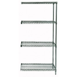 AD54-1430P Proform Green Epoxy Wire Shelving Add-On Kit