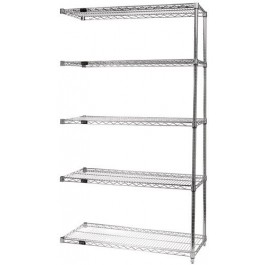 AD86-3048C-5 Chrome Wire Shelving Add-On Kit