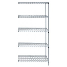 AD54-1848GY-5 Gray Epoxy Wire Shelving Add-On Kit