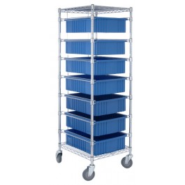 BC212469M1 Bin Cart with Dividable Grid Containers