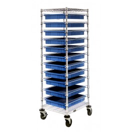 BC212469M2 Bin Cart with Dividable Containers