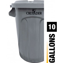 CRUSADER Round Trash Can - 10 Gal.