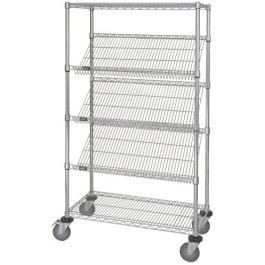 M2436SL6C Mobile Slanted Shelving Unit