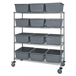 MWR4-2419-9 Mobile Wire Shelving System