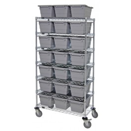 MWR7-1711-8 Mobile Wire Shelving System