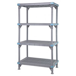 Millenia 62" 4-Tier Vented Shelving Unit - QP213662VS-4