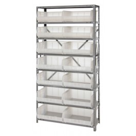 QSBU-250CL CLEAR-VIEW Hang-and-stack bin 