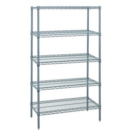 WR54-1242GY-5 Gray Epoxy Wire Shelving Starter Kit