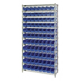 WR12-103 Shelf Bin Wire Shelving System