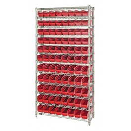 WR12-105 Shelf Bin Wire Shelving System