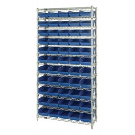 WR12-102 Shelf Bin Wire Shelving System