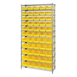 WR12-104 Shelf Bin Wire Shelving System