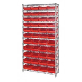 WR12-114 Shelf Bin Wire Shelving System