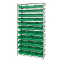 WR12-110 Shelf Bin Wire Shelving System