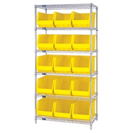 WR6-260 Wire Shelving and Bin System - Complete Package