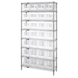 WR8-239CL Clear-View hang and stack bins - complete wire package