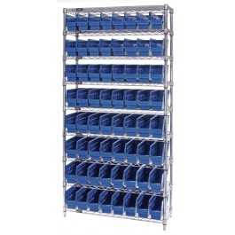 WR9-201 Wire Shelving Shelf Bin System - Complete Wire Package